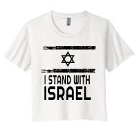 I Stand With Israel Women's Crop Top Tee