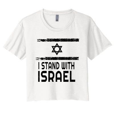 I Stand With Israel Women's Crop Top Tee