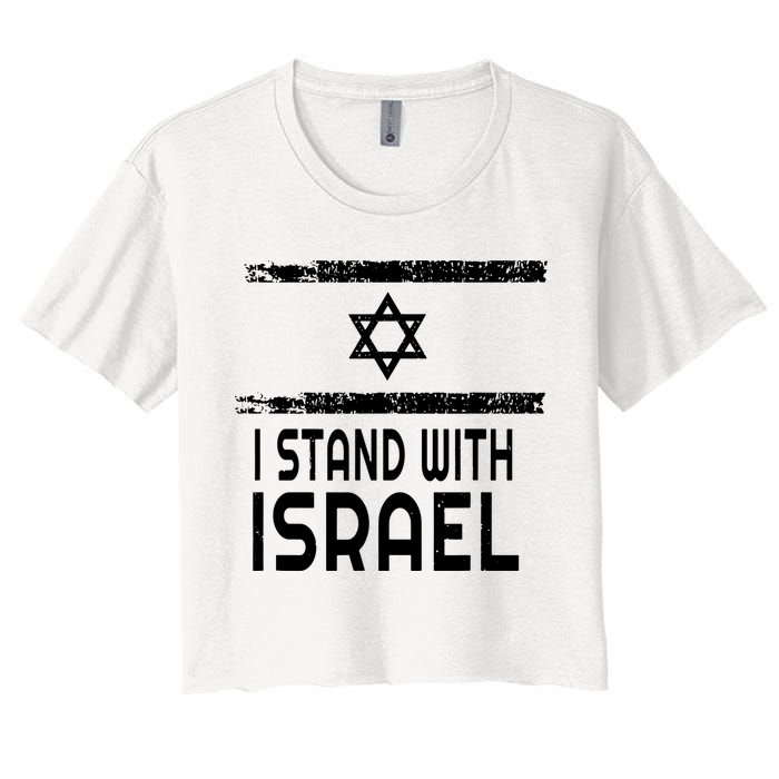 I Stand With Israel Women's Crop Top Tee