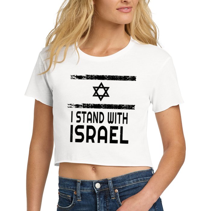 I Stand With Israel Women's Crop Top Tee