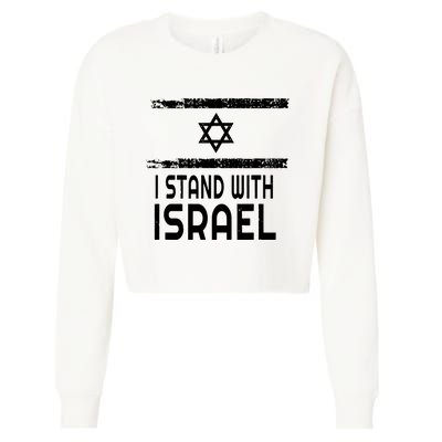 I Stand With Israel Cropped Pullover Crew