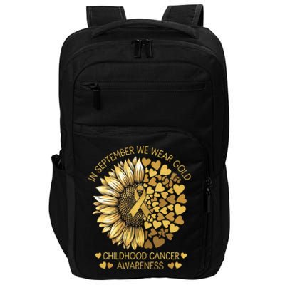 In September We Wear Gold Childhood Cancer Awareness Impact Tech Backpack