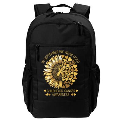 In September We Wear Gold Childhood Cancer Awareness Daily Commute Backpack