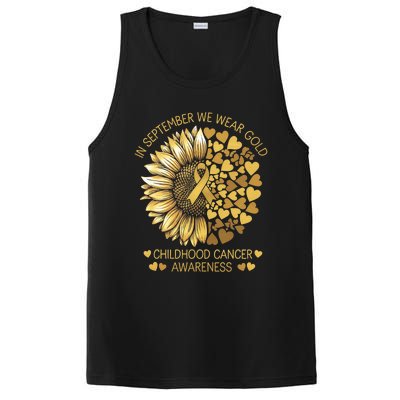 In September We Wear Gold Childhood Cancer Awareness PosiCharge Competitor Tank