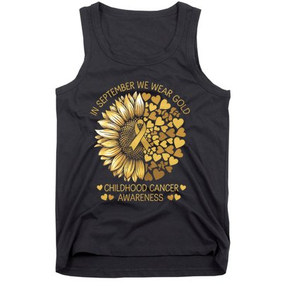 In September We Wear Gold Childhood Cancer Awareness Tank Top