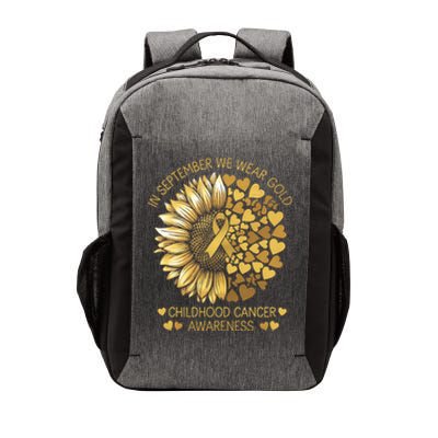 In September We Wear Gold Childhood Cancer Awareness Vector Backpack