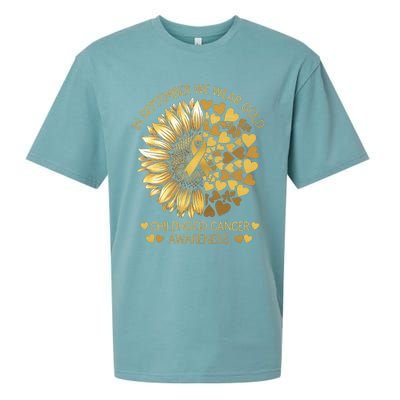 In September We Wear Gold Childhood Cancer Awareness Sueded Cloud Jersey T-Shirt