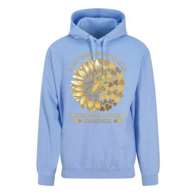 In September We Wear Gold Childhood Cancer Awareness Unisex Surf Hoodie