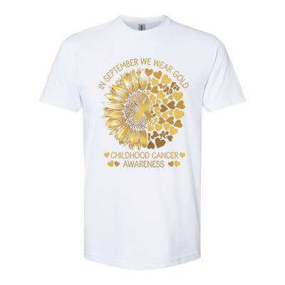 In September We Wear Gold Childhood Cancer Awareness Softstyle CVC T-Shirt