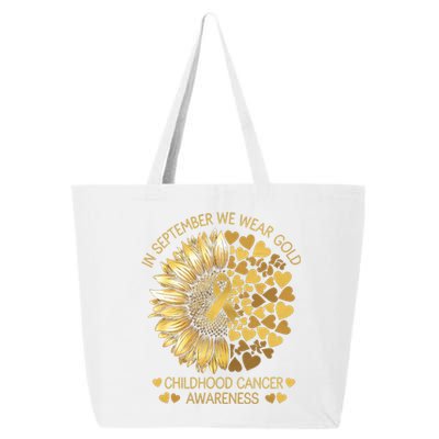 In September We Wear Gold Childhood Cancer Awareness 25L Jumbo Tote