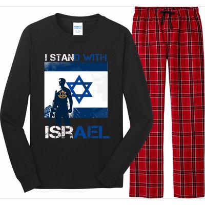 I Stand With Israel Support Israel Love Israeli Idf Long Sleeve Pajama Set