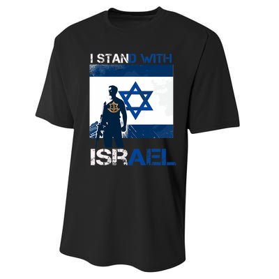 I Stand With Israel Support Israel Love Israeli Idf Performance Sprint T-Shirt