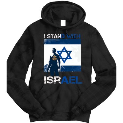 I Stand With Israel Support Israel Love Israeli Idf Tie Dye Hoodie