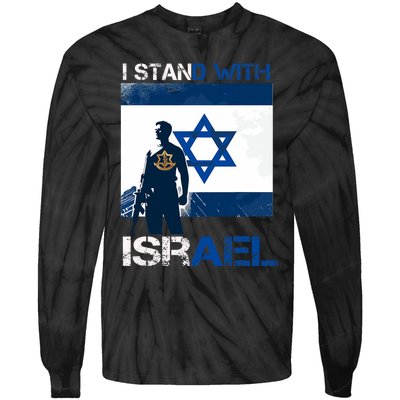 I Stand With Israel Support Israel Love Israeli Idf Tie-Dye Long Sleeve Shirt