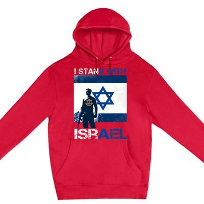 I Stand With Israel Support Israel Love Israeli Idf Premium Pullover Hoodie