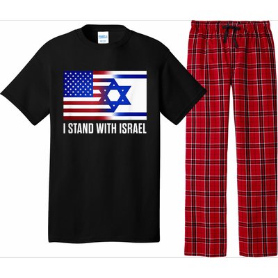 I Stand With Israel Patriotic T shirt USA and Israel Flag Pajama Set