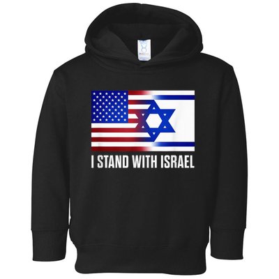 I Stand With Israel Patriotic T shirt USA and Israel Flag Toddler Hoodie