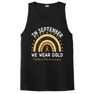 In September We Wear Gold Rainbow Childhood Cancer Awareness PosiCharge Competitor Tank