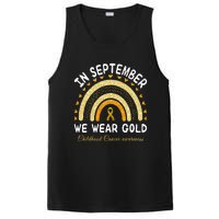 In September We Wear Gold Rainbow Childhood Cancer Awareness PosiCharge Competitor Tank