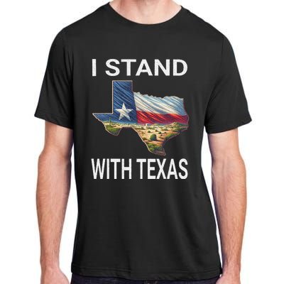 I Stand With Texas I Support Texas Adult ChromaSoft Performance T-Shirt