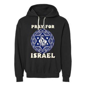 I Stand With Israel Support Israel Strong Pray For Israel Free Garment-Dyed Fleece Hoodie