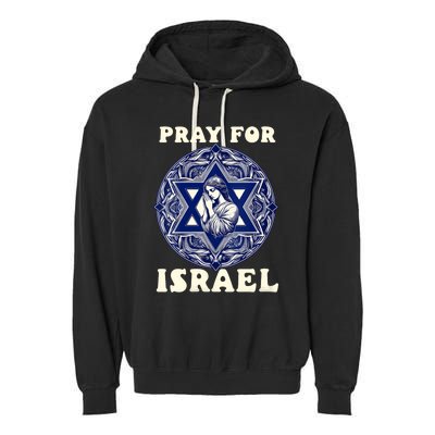 I Stand With Israel Support Israel Strong Pray For Israel Free Garment-Dyed Fleece Hoodie