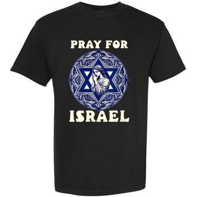 I Stand With Israel Support Israel Strong Pray For Israel Free Garment-Dyed Heavyweight T-Shirt