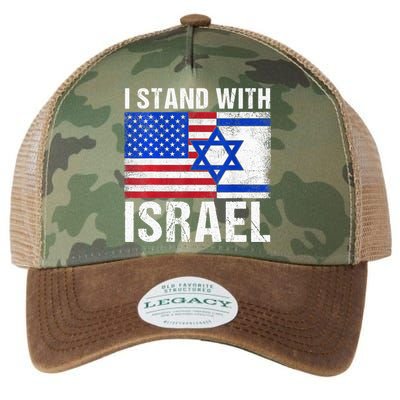 I Stand With Israel Patriotic T shirt USA and Israel Flag Legacy Tie Dye Trucker Hat