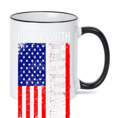 I Stand With President Trump Pro Trump Supporter Anti Biden 11oz Black Color Changing Mug