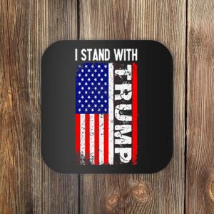 I Stand With President Trump Pro Trump Supporter Anti Biden Coaster