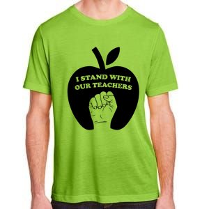 I Stand With Our Teachers & Stand Against Book Banning! Adult ChromaSoft Performance T-Shirt