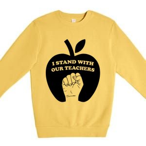 I Stand With Our Teachers & Stand Against Book Banning! Premium Crewneck Sweatshirt