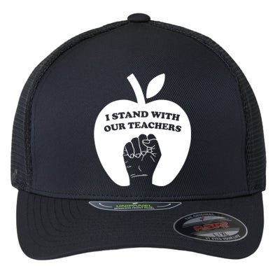 I Stand With Our Teachers & Stand Against Book Banning! Flexfit Unipanel Trucker Cap