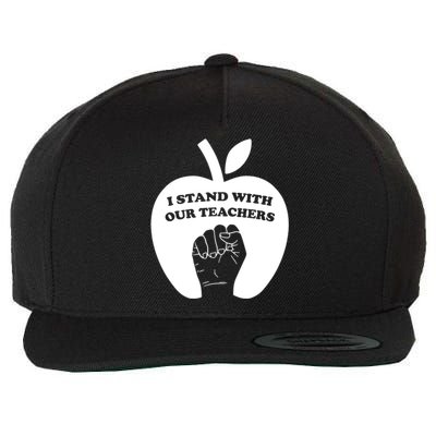 I Stand With Our Teachers & Stand Against Book Banning! Wool Snapback Cap