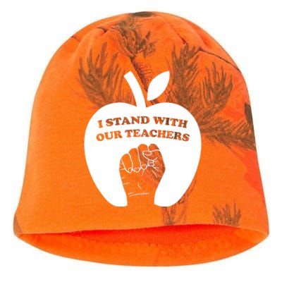 I Stand With Our Teachers & Stand Against Book Banning! Kati - Camo Knit Beanie