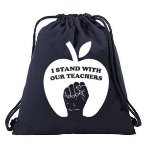 I Stand With Our Teachers & Stand Against Book Banning! Drawstring Bag