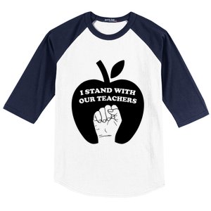 I Stand With Our Teachers & Stand Against Book Banning! Baseball Sleeve Shirt