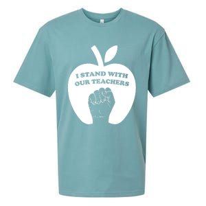 I Stand With Our Teachers & Stand Against Book Banning! Sueded Cloud Jersey T-Shirt