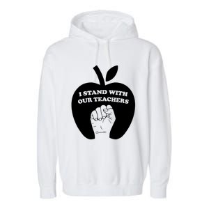 I Stand With Our Teachers & Stand Against Book Banning! Garment-Dyed Fleece Hoodie