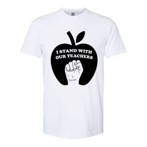 I Stand With Our Teachers & Stand Against Book Banning! Softstyle CVC T-Shirt