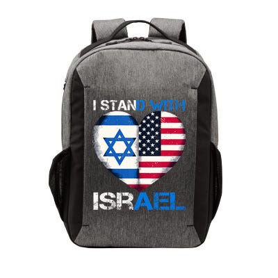 I Stand With Israel Us Support Love Israeli Brotherhood Flag Heart Vector Backpack