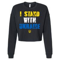 I Stand With Ukraine Cropped Pullover Crew