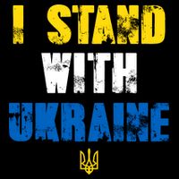 I Stand With Ukraine Cropped Pullover Crew