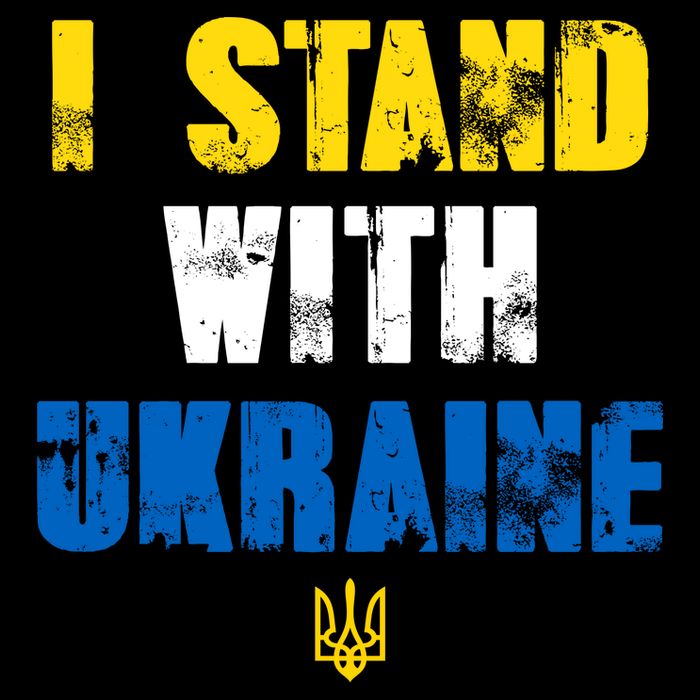 I Stand With Ukraine Cropped Pullover Crew