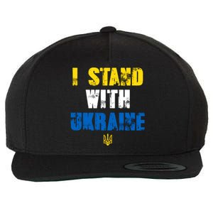 I Stand With Ukraine Wool Snapback Cap