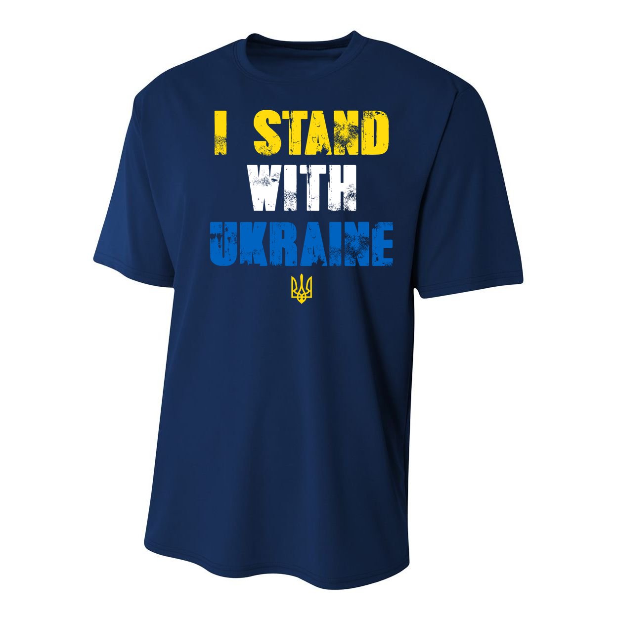 I Stand With Ukraine Youth Performance Sprint T-Shirt