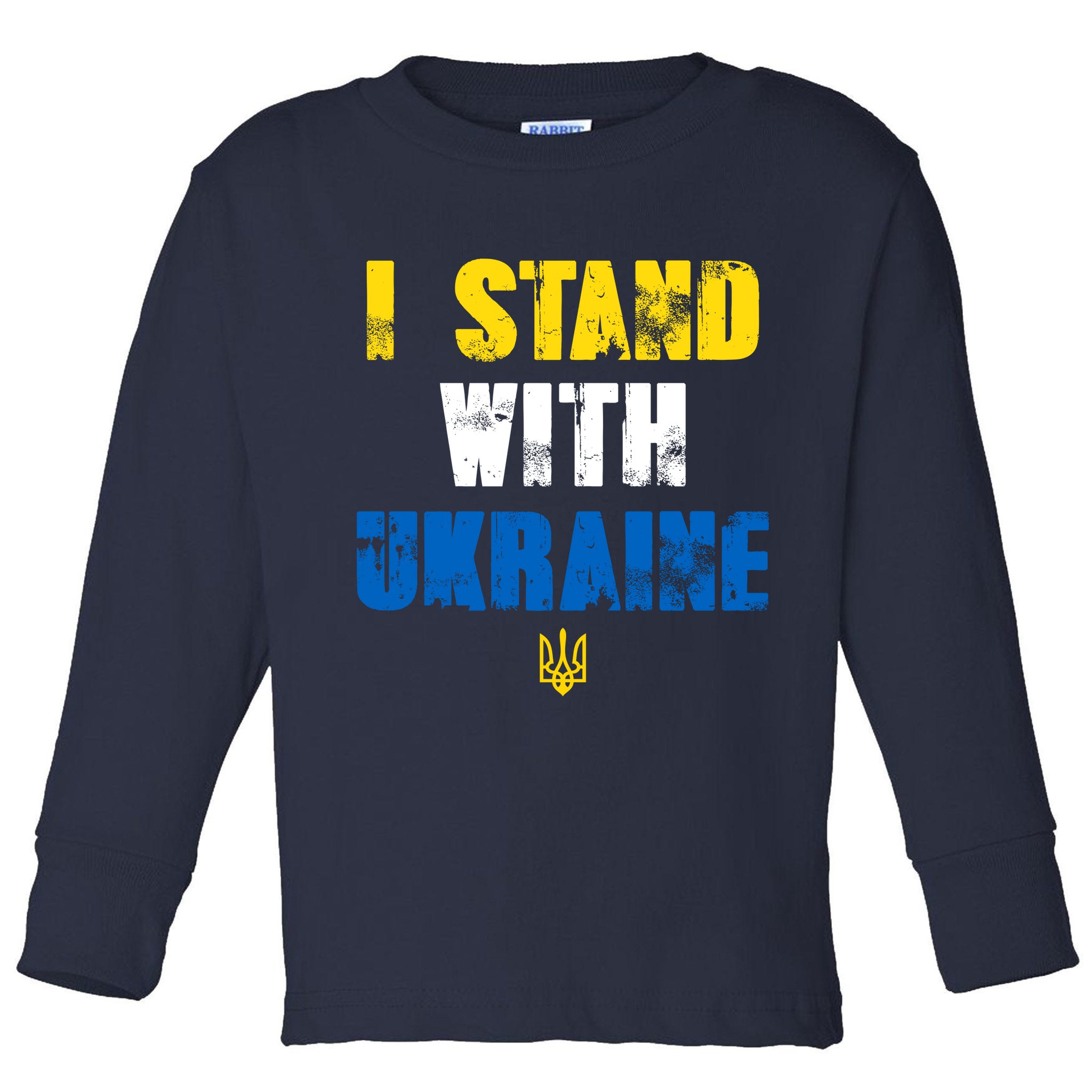 I Stand With Ukraine Toddler Long Sleeve Shirt