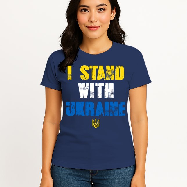 I Stand With Ukraine Womens T-Shirt