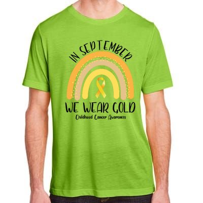 In September We Wear Gold Childhood Cancer Awareness Adult ChromaSoft Performance T-Shirt