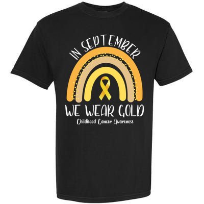In September We Wear Gold Childhood Cancer Awareness Garment-Dyed Heavyweight T-Shirt